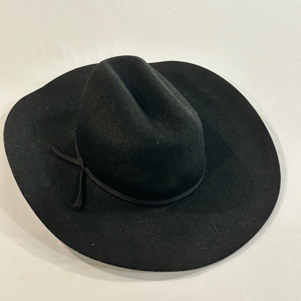 Cavender's Kids Cowboy Hat Black Felt Western Cattleman Crease XS 2XKIDBLK2C